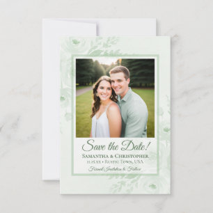 Reserve A Data Casamento Boho Chic Verde Sálvia Peônias & Foto