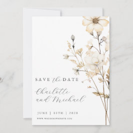 Reserve A Data Casamento Boho com Flores Silvestres | Marfim