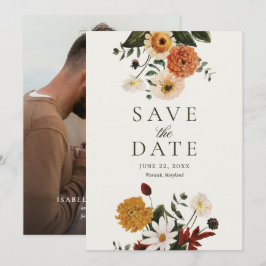 Reserve A Data Casamento Boho de Flor Silvestre de Outono