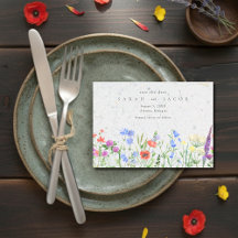 Casamento Boho de Flor Silvestre Salvar a Data
