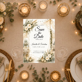 Reserve A Data Casamento Boho Elegante