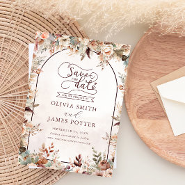 Reserve A Data Casamento Boho Floral Elegante