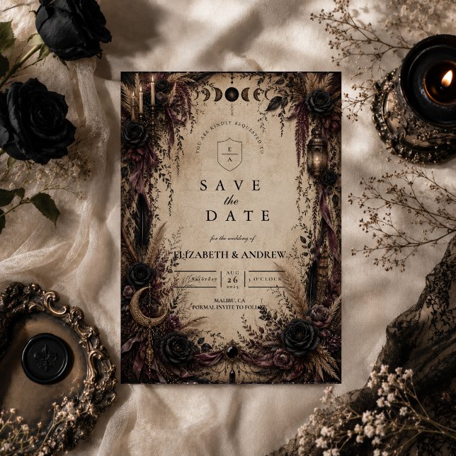 Reserve A Data Casamento Boho Goth (Criador carregado)