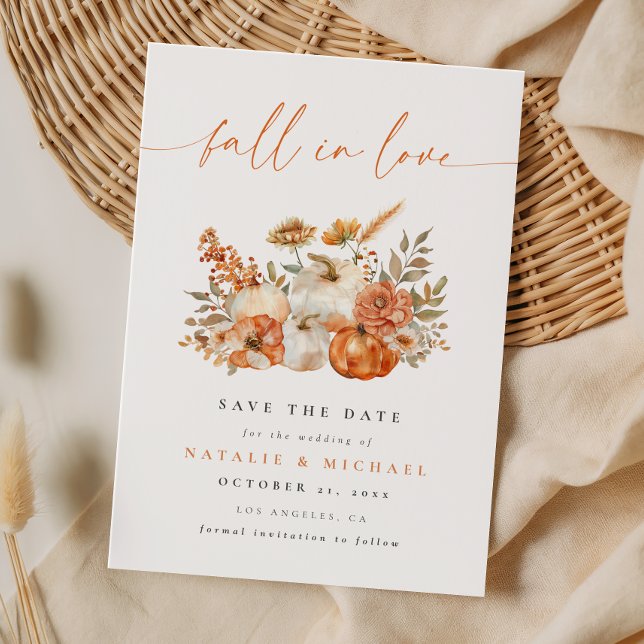 Reserve A Data Casamento Boho Pumpkin Fall in Love (Criador carregado)