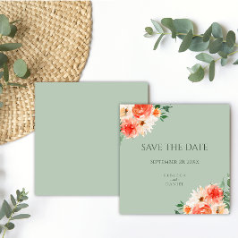 Reserve A Data Casamento Boho Sage Green e Orange Flowers