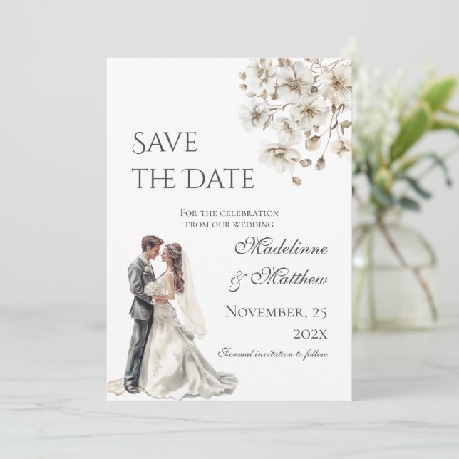 Reserve A Data Casamento Boho Salve a Data (Em pé/Frente)