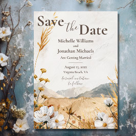 Reserve A Data Casamento bonito Boho Mountain Wildflower