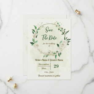 Reserve A Data casamento botânico com flores brancas de marfim