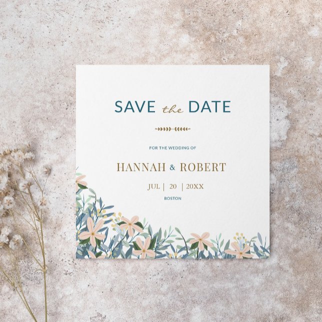 Reserve A Data Casamento Botânico de Flores Silvestres Modernas S (Criador carregado)