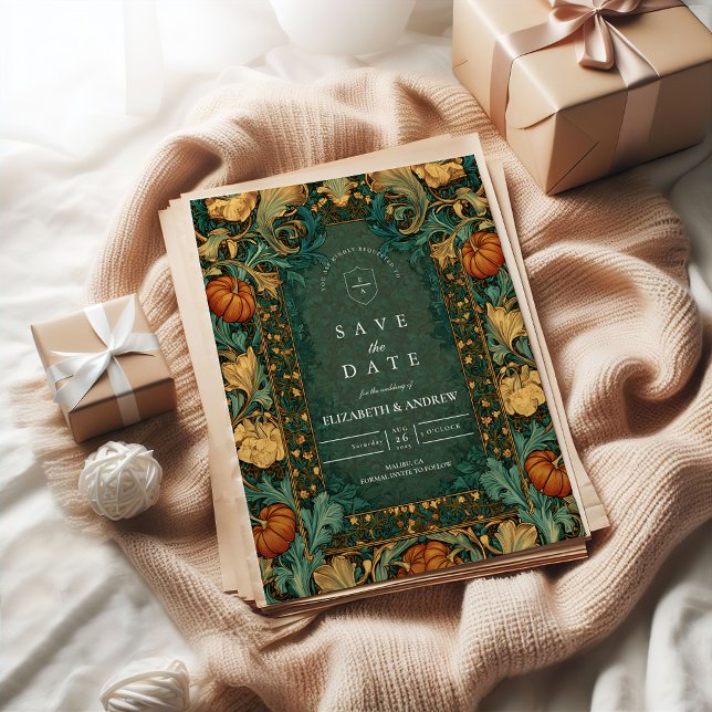 Reserve A Data Casamento Botânico de outono de ouro (Criador carregado)