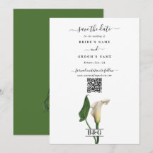Casamento Botânico Elegante Calla Lily Green