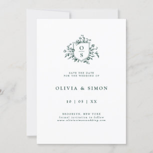 Reserve A Data Casamento Botânico Emerald Greenery Vintage