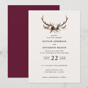 Reserve A Data Casamento botânico, floral e de escória