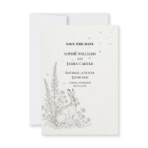 Casamento Botânico Lebre da Floresta Salvar a Data