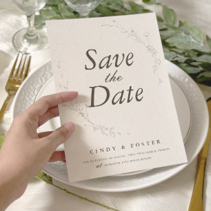 Reserve A Data Casamento Botânico Minimalista Rústico Elegante