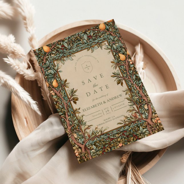 Reserve A Data Casamento Botânico Pomar Vintage (Criador carregado)