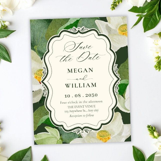 Reserve A Data Casamento Botânico Verde (Criador carregado)