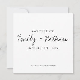 Reserve A Data Casamento Branco Clássico Clássico Moderno e Conte