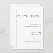 Casamento Branco e Negro Moderno Elegante