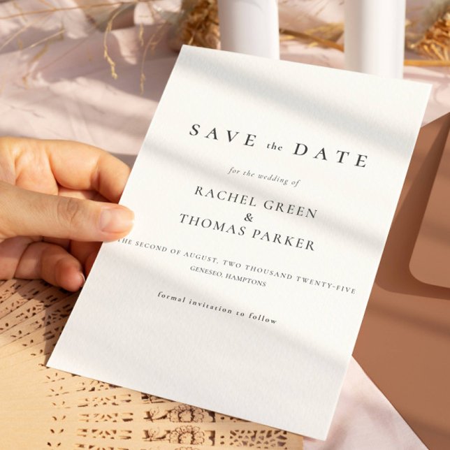 Reserve A Data Casamento Branco Negro do Monograma de Caligrafia  (Criador carregado)