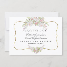 Reserve A Data Casamento Branco Rosa Rosa Azul Marinho Dourado