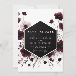 Reserve A Data Casamento Burgundy Impressionante