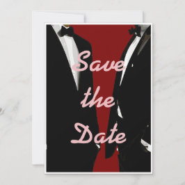 Reserve A Data Casamento Burgundy Vermelho Elegante Gay Moderno
