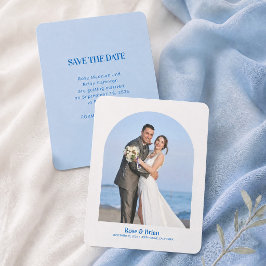 Reserve A Data Casamento Cabana Azul Ondulado Salve o Dia