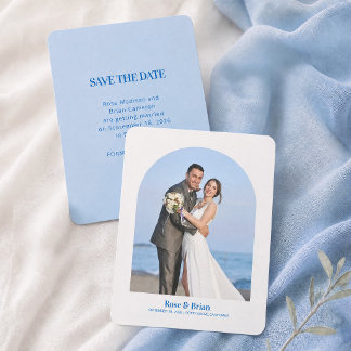 Reserve A Data Casamento Cabana Azul Ondulado Salve o Dia