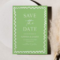 Casamento Caprichoso com Borda Ondulada em Verde C