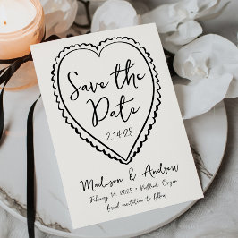 Reserve A Data Casamento Caprichoso Coração Preto