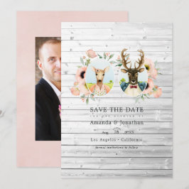 Reserve A Data Casamento caprichoso de cervos na floresta rústica