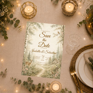 Reserve A Data Casamento Caprichoso de Cottagecore na Floresta