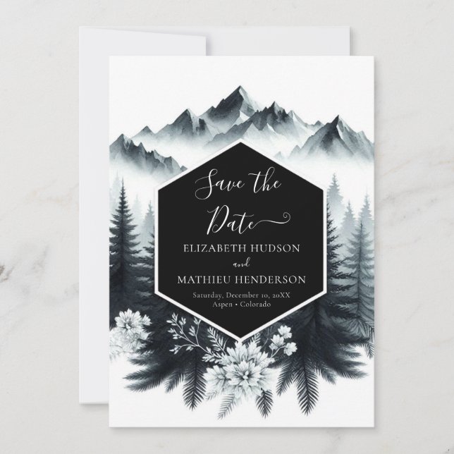 Reserve A Data Casamento Caprichoso Digital na Montanha (Frente)
