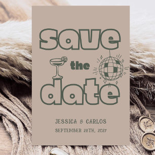 Reserve A Data Casamento Caprichoso Foto Retro Rabisco Desenhado