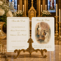 Casamento Católico Elegante Salve a Data