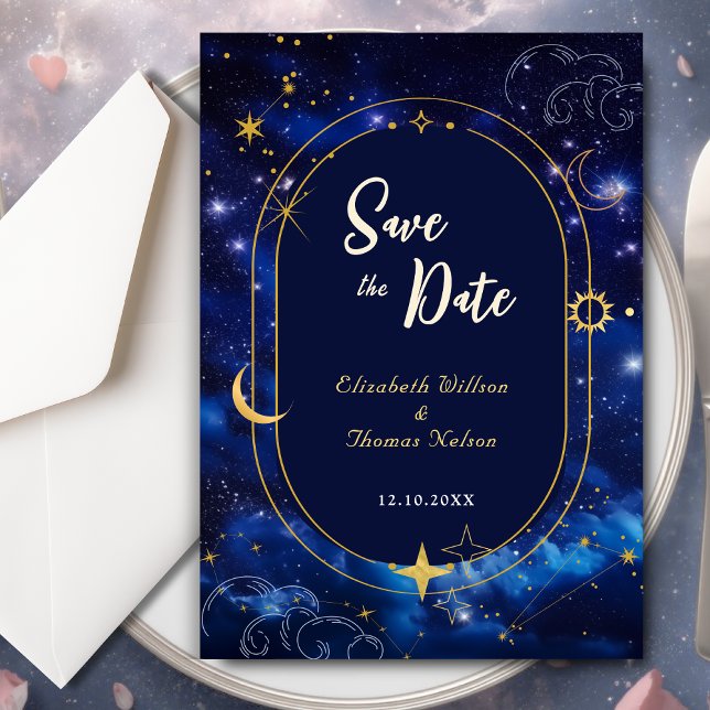 Reserve A Data Casamento celeste azul-legante (Criador carregado)