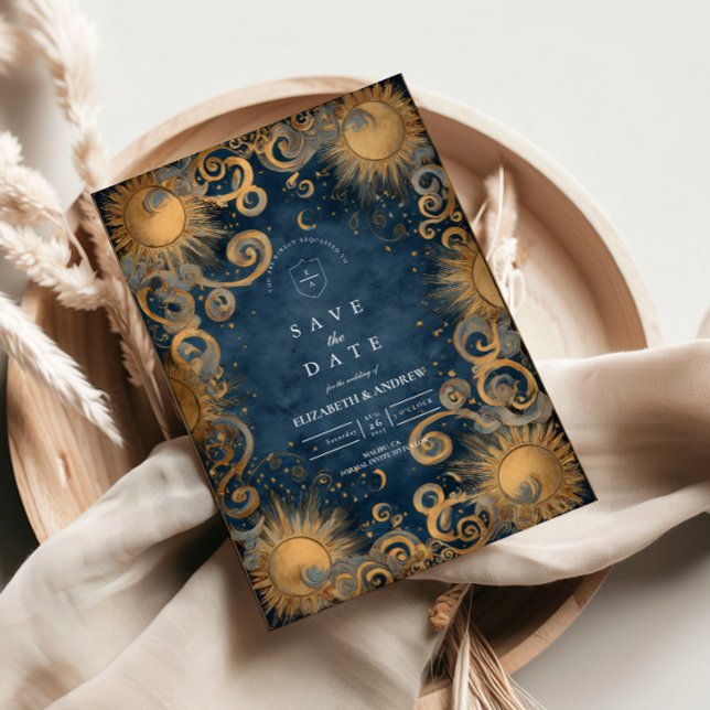 Reserve A Data Casamento Celestial Azul Real (Criador carregado)