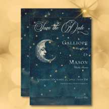 Casamento Celestial de Lua Azul Crescente