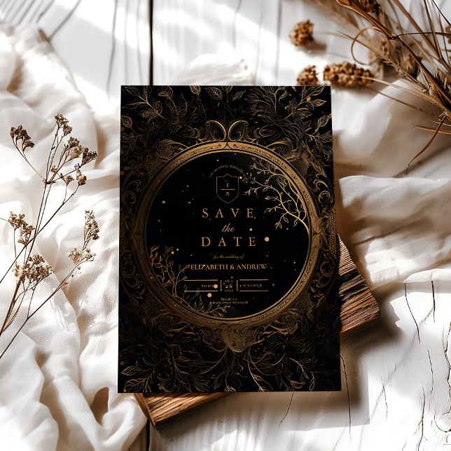 Reserve A Data Casamento Celestial Místico Dourado (Criador carregado)