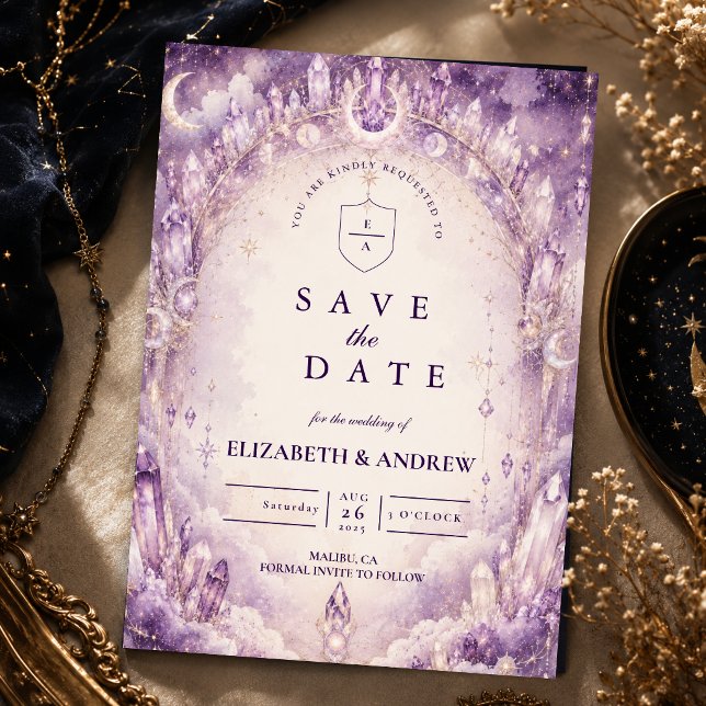Reserve A Data Casamento Celestial Roxo Etéreo (Criador carregado)