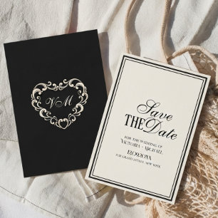 Reserve A Data Casamento Chic Atemporal Creme Marfim Dinheiro Ant