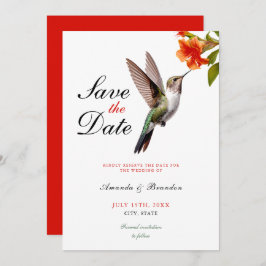 Reserve A Data Casamento Chic Hummingbird e Orange Flower