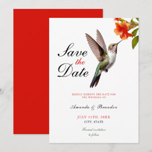 Reserve A Data Casamento Chic Hummingbird e Orange Flower