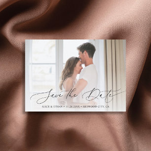 Reserve A Data Casamento Chic Script Foto Salvar A Data