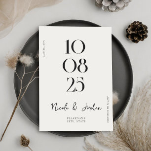 Reserve A Data Casamento Chic Simples Moderno