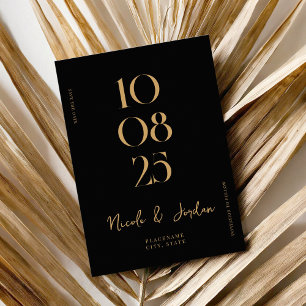 Reserve A Data Casamento Chic Simples Moderno