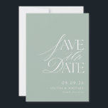 Reserve A Data Casamento Chic Verde Sage Elegante Simples<br><div class="desc">Simples Casamento de Chic Moderno Elegante Salve a Data em Sage Green.</div>