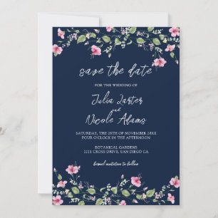 Reserve A Data Casamento Chuva de Pétalas de Hibisco Rosa Azul Na