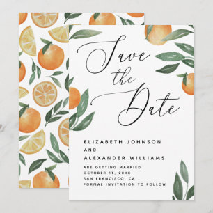 Reserve A Data Casamento Cítrico Toscano   Laranja de Letra Elega